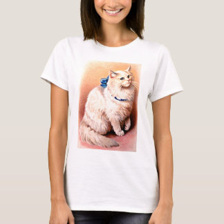 Vintage Cat with Blue Bow T-Shirt