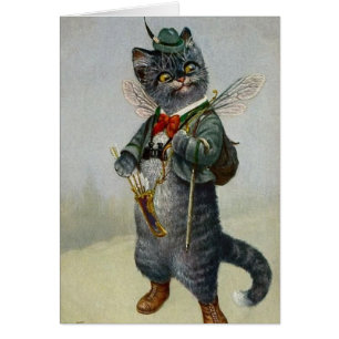 Vintage - Cat with Bow & Arrows,