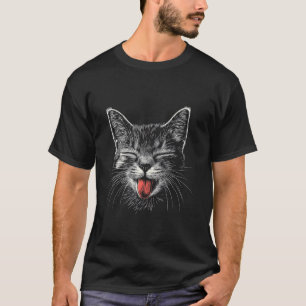 Vintage Cat With Tongue Out T-Shirt