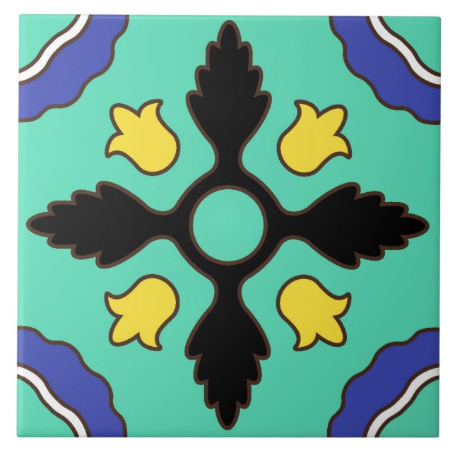 Vintage Catalina Island Ceramic Tile Design (Front)