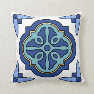 Vintage Catalina Island Tile Design Cushion