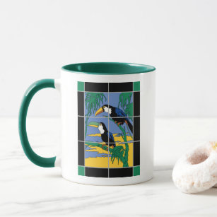 Vintage Catalina Island Toucan Tile Mug