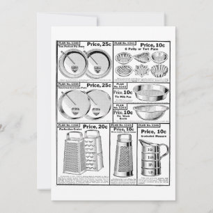 Vintage Catalogue Advertisement Dishes Pots and Pa Holiday Card