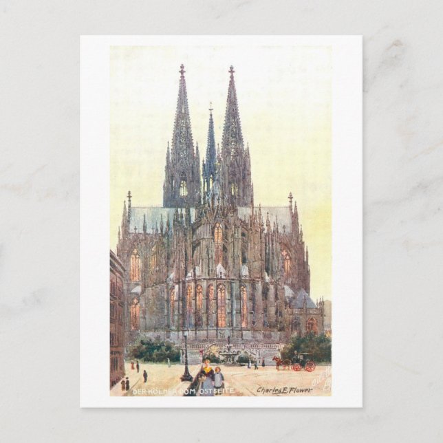 Vintage Cathedral in Cologne/Koln Postcard (Front)