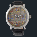Vintage Cathedral Stained Glass Window Watch<br><div class="desc">Stained Glass Window of Siena Cathedral (duomo - toscana - italy). Great Catholic and Christian gift for Him or Her.</div>