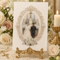 Vintage Catholic Bride & Groom at High Altar