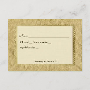 Vintage Catholic Cross rsvp Card