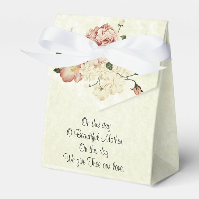 Vintage Catholic Religious Blessed Virgin Mary Favour Box (Front Side)