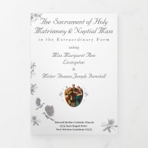 Vintage Catholic TLM Trifold Letter Fold Program