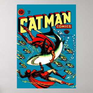 Vintage Catman Comic Book Cover no 32 Poster