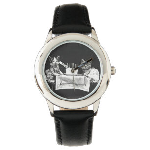 Vintage Cats at a Birthday Party Watch