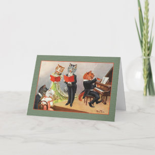 Vintage Cats Holiday Greeting Card, Arthur Thiele Card
