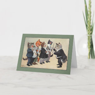Vintage Cats Holiday Greeting Card, Arthur Thiele Card