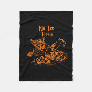 Vintage cats humor ice funny cat meme men women fleece blanket