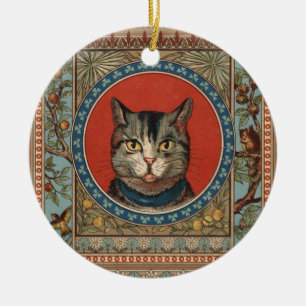 Vintage Cat's Life for Kitty Cat Classic Ceramic Tree Decoration