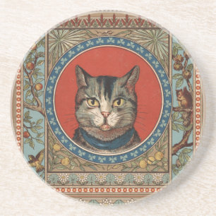Vintage Cat's Life for Kitty Cat Classic Coaster