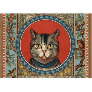 Vintage Cat's Life for Kitty Cat Classic Photo Sculpture Magnet