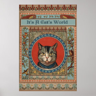 Vintage Cat's Life for Kitty Cat Classic Poster