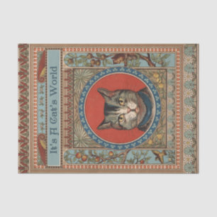 Vintage Cat's Life for Kitty Cat Classic Victorian Tissue Paper
