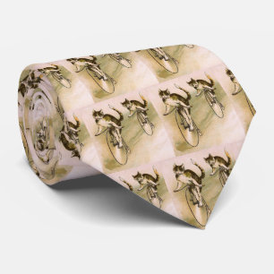 Vintage Cats on Bikes Tie