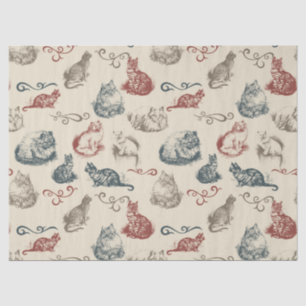 Vintage Cats Tissue Paper