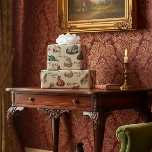 Vintage Cats Wrapping Paper