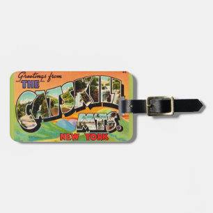 Vintage Catskill Mts New York Luggage Tag