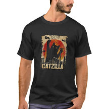 Vintage Catzilla Funny Kitten And Cat