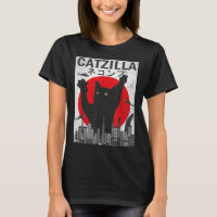 Vintage Catzilla Japanese Sunset Style Cat Kitten