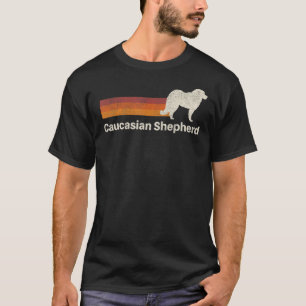 Vintage Caucasian Shepherd Retro Mum Dad Dog T-Shirt