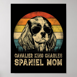 Vintage Cavalier King Charles Spaniel Mum Dog Moth Poster