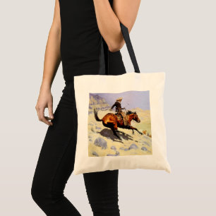 Vintage Cavalry Military, The Cowboy by Remington Tote Bag