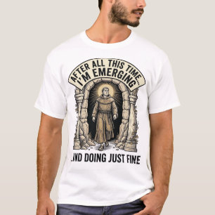 Vintage Cave Humour Engraving Graphic Shirt Design