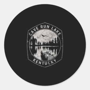 Vintage Cave Run Lake Kentucky Outdoors Vacation Classic Round Sticker
