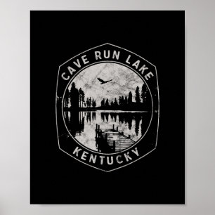 Vintage Cave Run Lake Kentucky Outdoors Vacation Poster