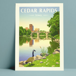 Vintage Cedar Rapids Iowa Postcard