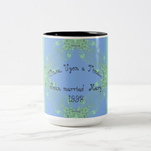 Vintage _Celebration-Template-Once Upon a Time. Two-Tone Coffee Mug