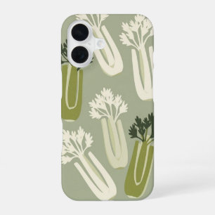 Vintage Celery Stalk Pattern iPhone 16 Case