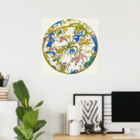 Vintage Celestial, Arabic Sphere, Constellations