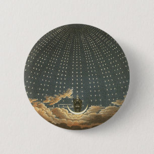 Vintage Celestial Astronomy, Queen of the Night 6 Cm Round Badge
