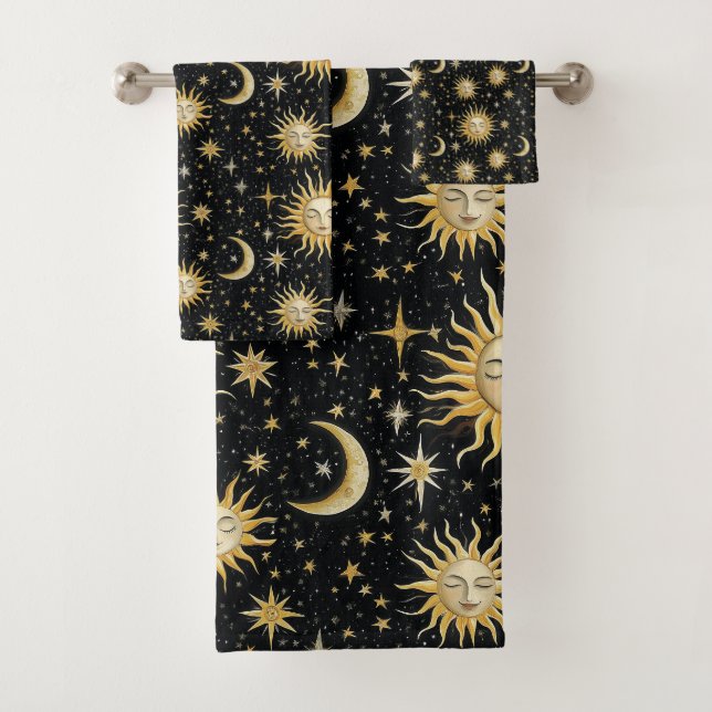 Vintage Celestial  Bath Towel Set (Insitu)