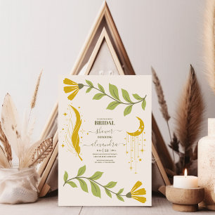 Vintage Celestial Botanical Bridal Shower  Invitation