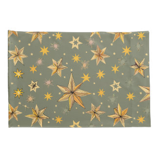 Vintage Celestial Design Pair of Pillowcases