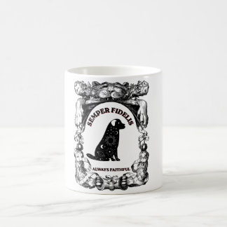 Vintage Celestial dog poster Semper Fidelis Coffee Mug