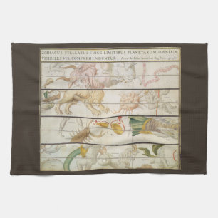 Vintage Celestial Map, Astronomy by John Seller Tea Towel