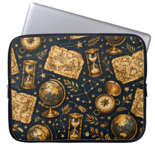 Vintage Celestial Map & Astronomy Pattern Laptop Sleeve