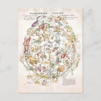 Vintage Celestial Map Postcard