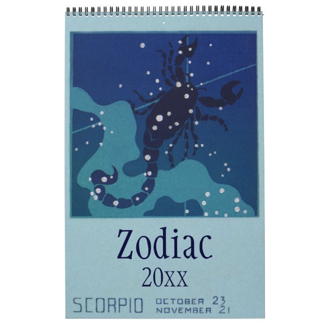 Vintage Celestial, Signs of Zodiac Constellations Calendar (Cover)