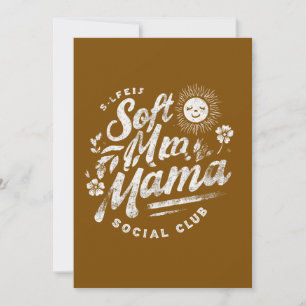 Vintage Celestial Soft Mama Social Club Sun Invitation