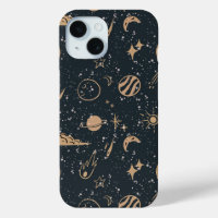 Vintage Celestial Space Pattern